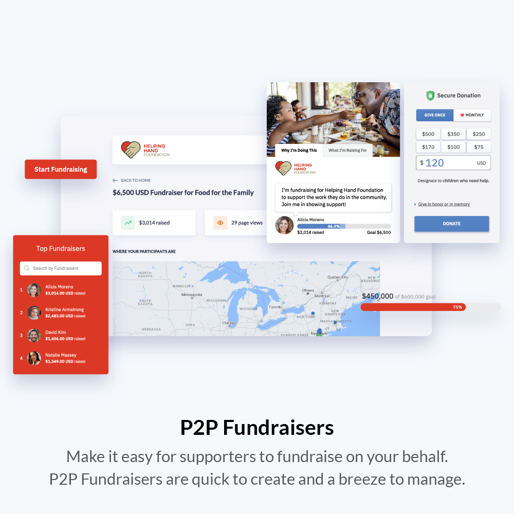 screenshot of Fundraise Up